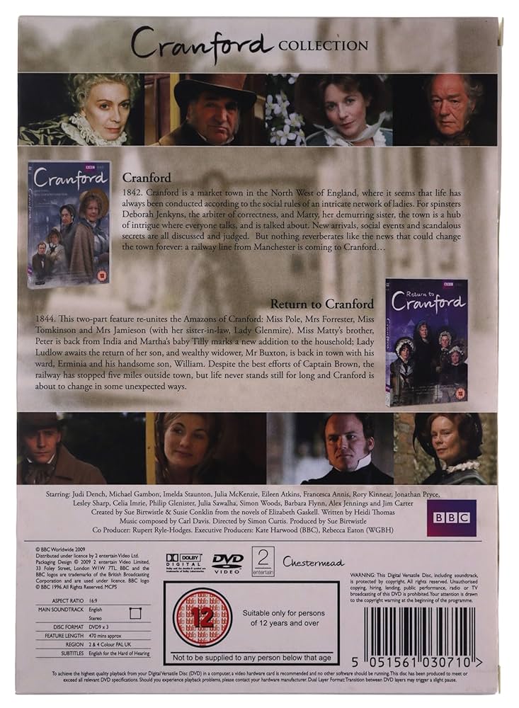 クランフォード シーズン1 シーズン2 セット DVDBOX Amazon.com: Cranford (2007) (DVD) : Various, Various: Movies